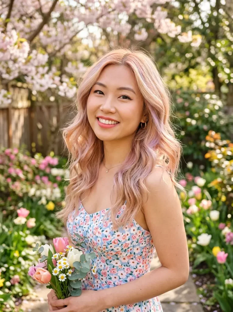 Light Spring Hair Colors Asian