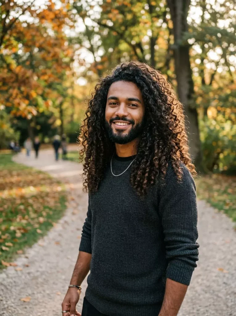 Long Curly Hairstyles for Men