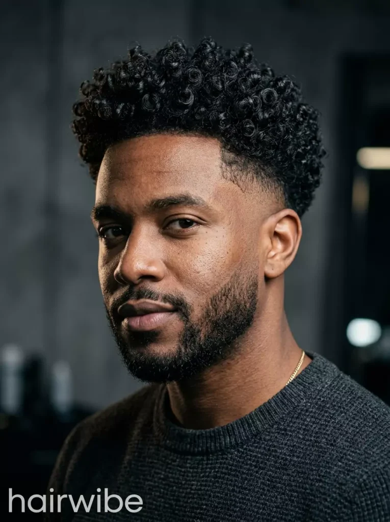 Curly Hair Low Taper Skin Fade