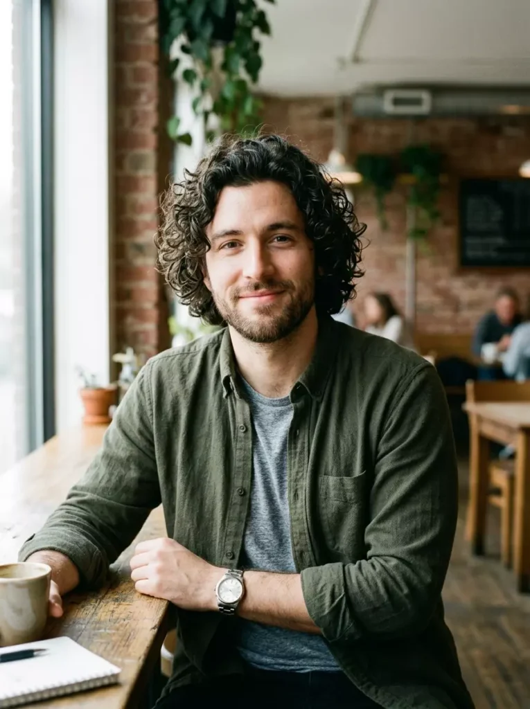 Medium Curly Hairstyles for Men
