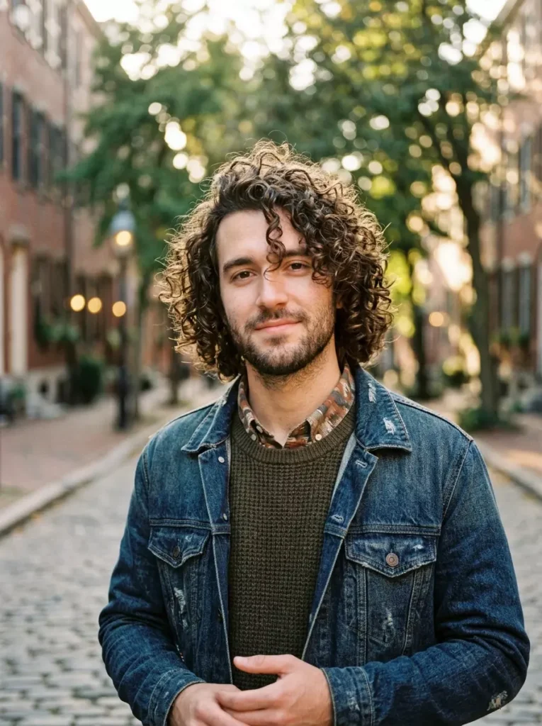 Medium Length Curly Hairstyles for Men