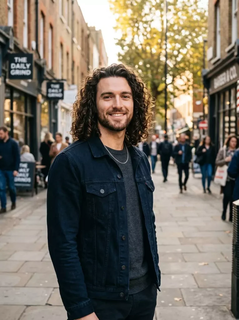 Medium Long Curly Hairstyles for Men