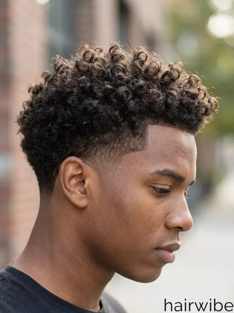 Classic Curly Hair Low Taper