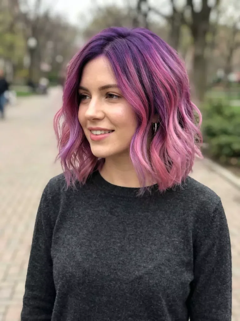 Pink and Purple Hair Color