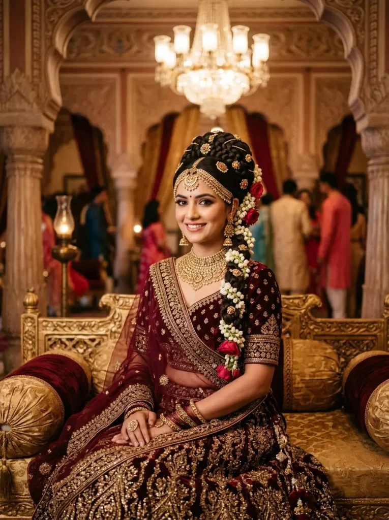 Royal Hairstyles with Lehenga