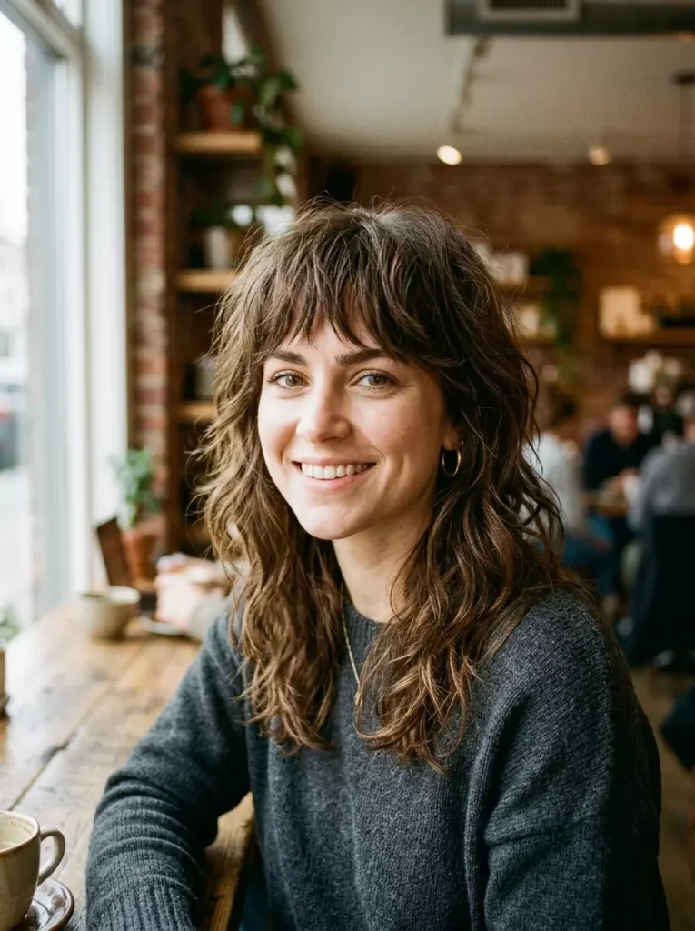 Shag with Textured Bangs