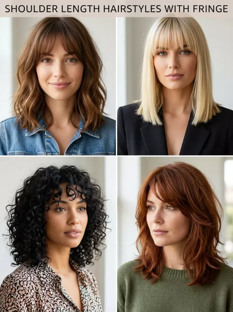 Shoulder Length Hairstyles with Fringe
