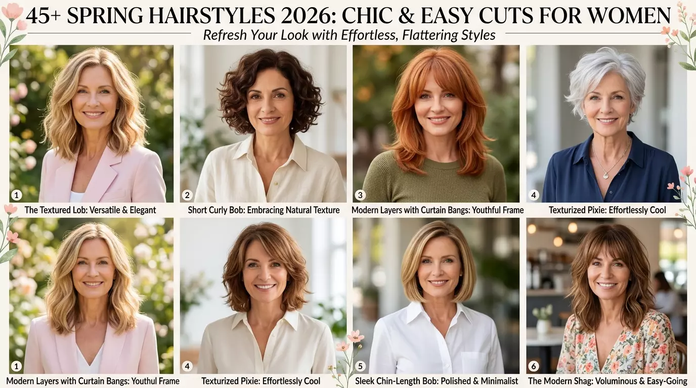 45+ Spring Hairstyles 2026: Best Chic & Easy Styles for Women