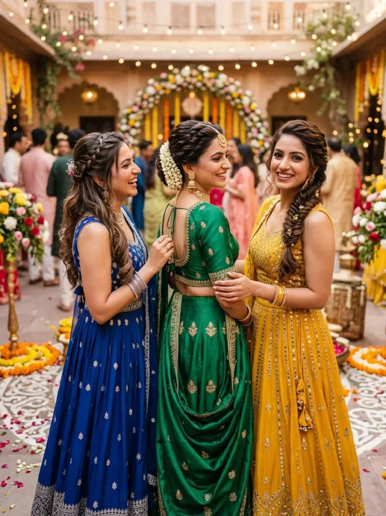 Stylish Hairstyles with Lehenga