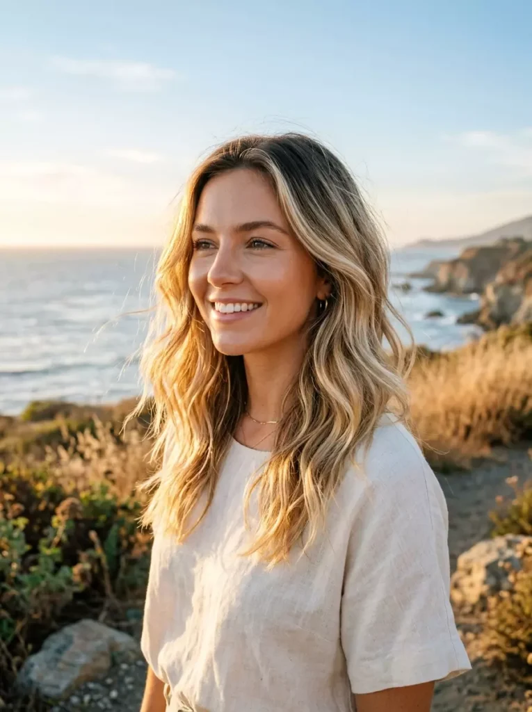 Sun-Kissed Blonde with Shadow Root
