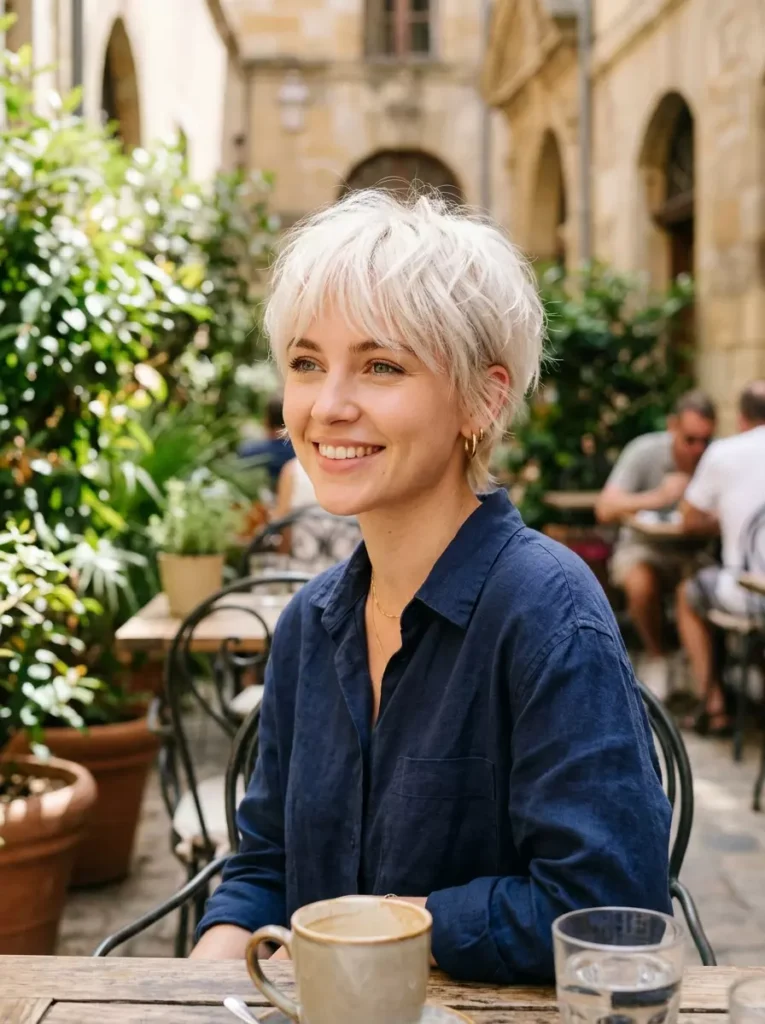 Super Blonde Wispy Pixie