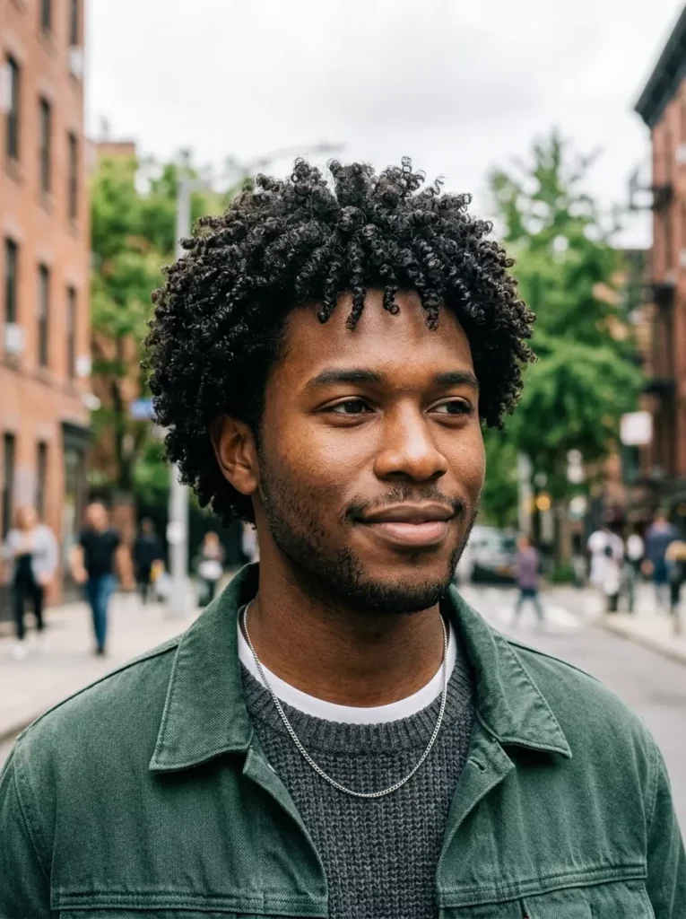 Tight Curly Hairstyles for Men