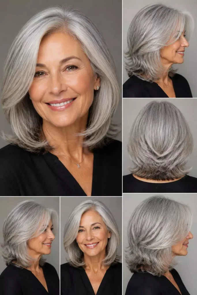 Best Long Gray Haircuts for Women Over 50