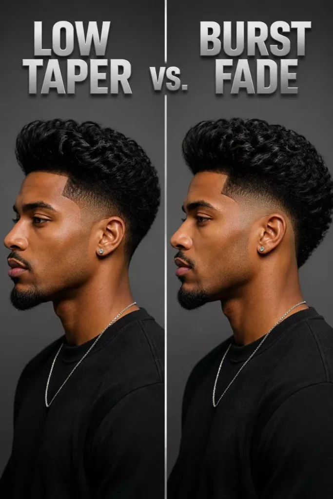 Low Taper vs Burst Fade