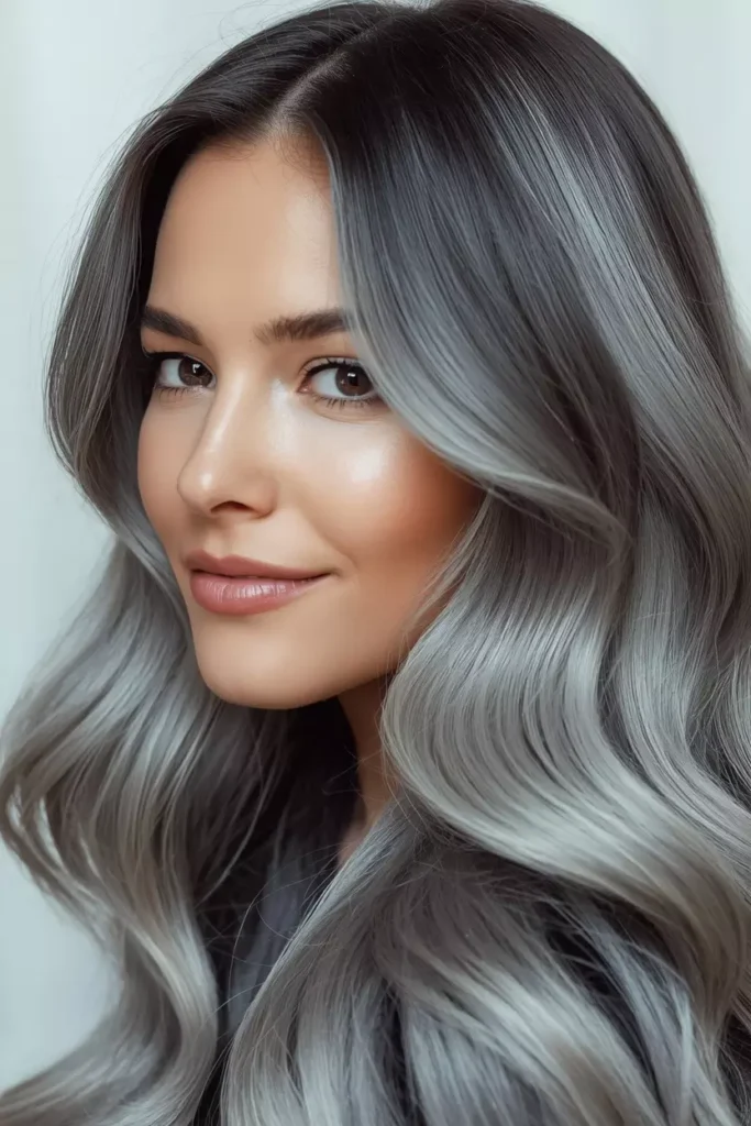 Silver Long Gray Hair Style