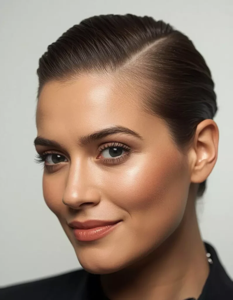 Slicked-Back Haircut