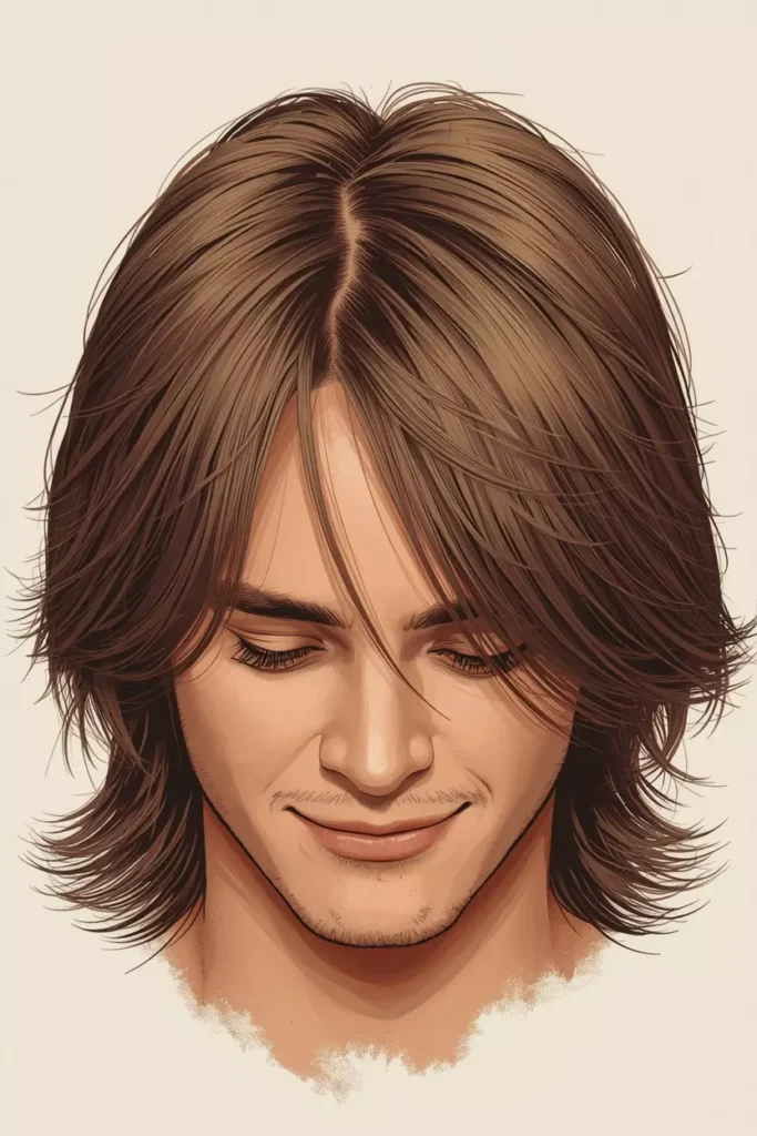 Shaggy Hair Details for Men with Straight Hair