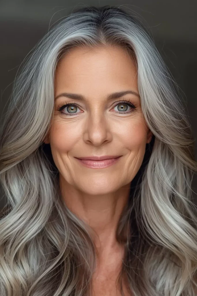 Stunning Long Gray Hair Looks Over 50
