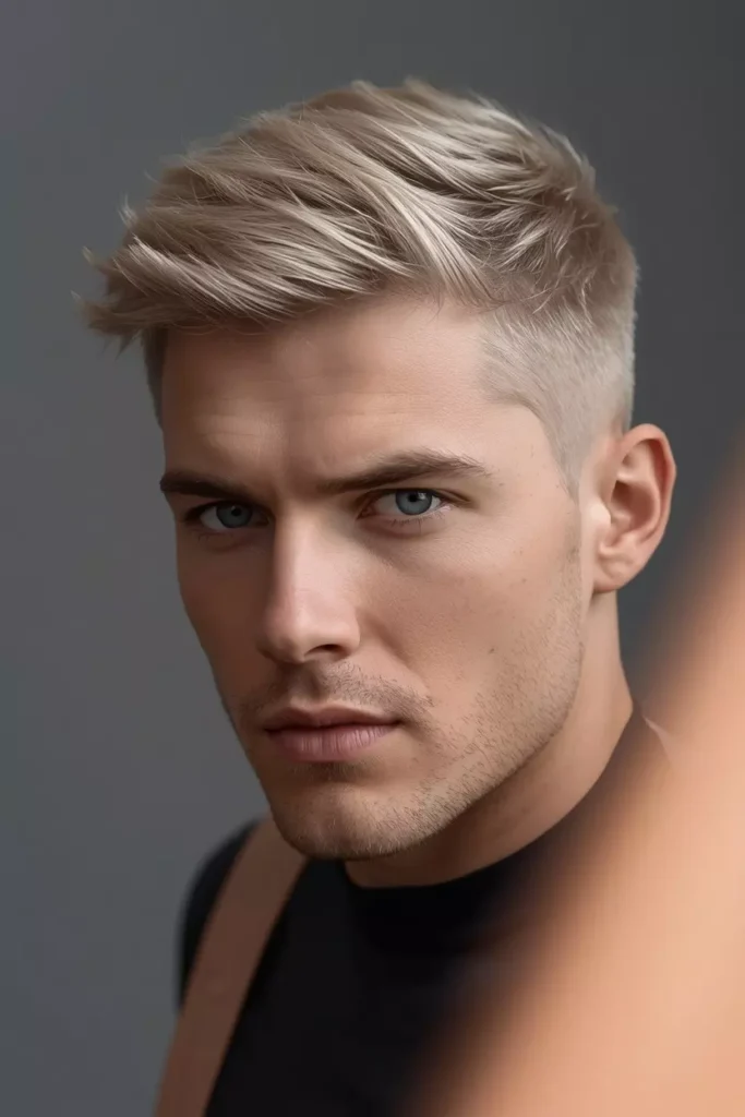 Alternative Blonde Wolf Cut for Men