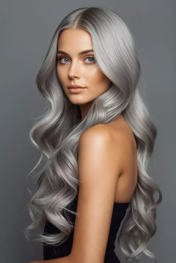 Platinum Gray Long Hair