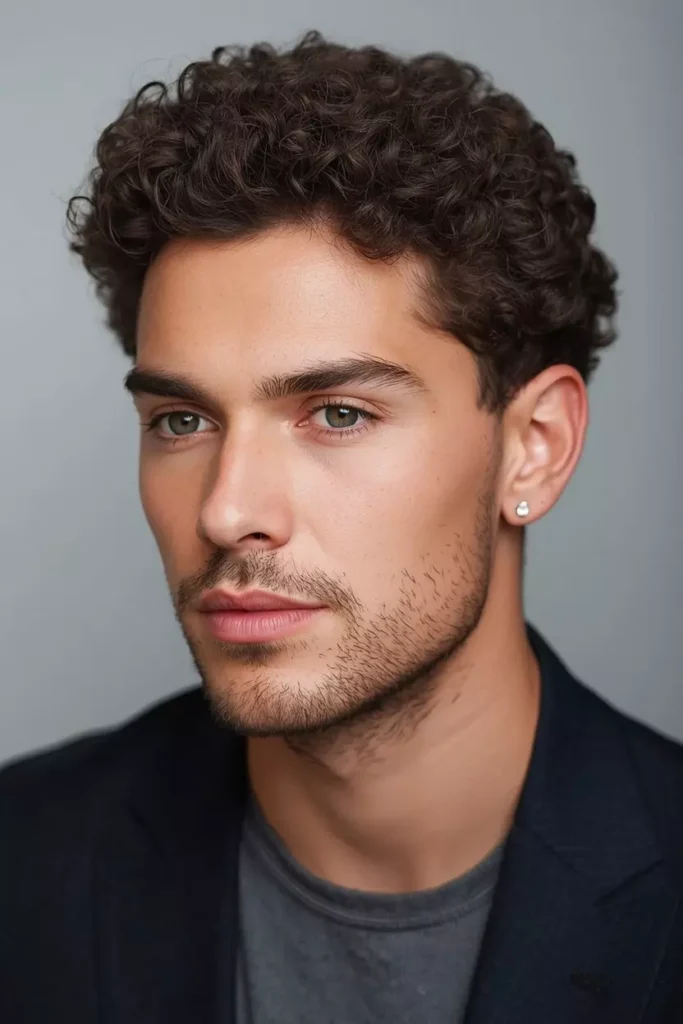 Best Face Shapes for a Curly Hair Low Taper