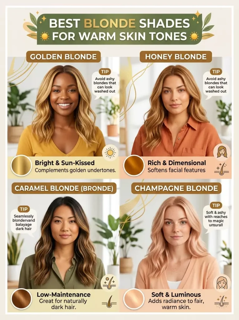 Best Blonde Shades for Warm Skin Tones