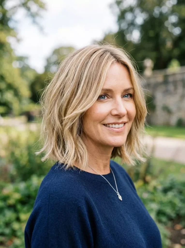 Shoulder-Length Blonde Hairstyles Over 40
