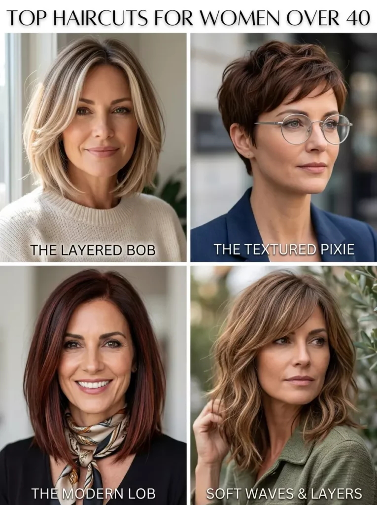 Top Haircuts for Women Over 40
